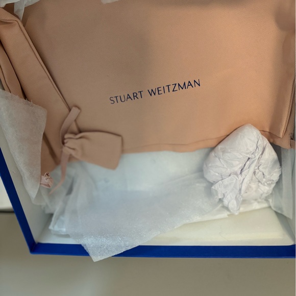 STUART WEITZMAN Sky High Embellished Ankle Strap Platform Sandals - Size 10b - Picture 6 of 10